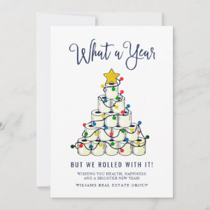 Cartes Pour Fêtes Annuelles Minimaliste Quelle année Noël entreprise