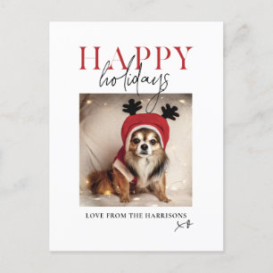 Cartes Pour Fêtes Annuelles Minimisez votre animal de compagnie photo votre me
