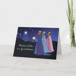Cartes Pour Fêtes Annuelles Ministre Christmas Wishes Three Kings at Night