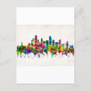Cartes Pour Fêtes Annuelles Minneapolis Minnesota Skyline