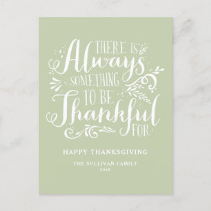 Cartes Pour Fêtes Annuelles Mint Green toujours remercier Citation Thanksgivin