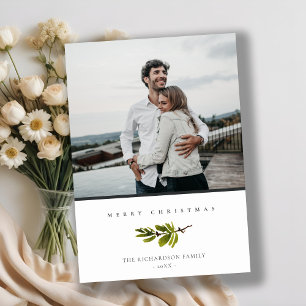Cartes Pour Fêtes Annuelles Minuscule épaisse branche de pin Joyeux Noël Photo