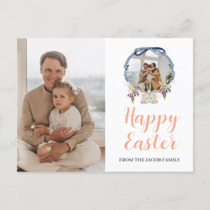 Cartes Pour Fêtes Annuelles Minuscule photo de famille de Pâques florales