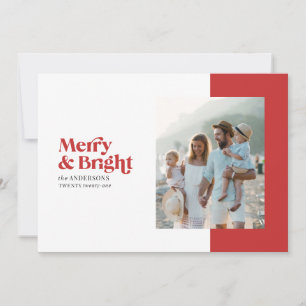Cartes Pour Fêtes Annuelles Minuscule photo de Noël moderne et audacieuse