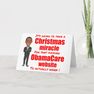 Cartes Pour Fêtes Annuelles Miracle de Noël de site Web d'ObamaCare