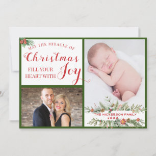 Cartes Pour Fêtes Annuelles Miracle Of Christmas - Deux Photos - Deux Côtés