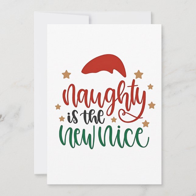 Cartes Pour Fêtes Annuelles Mischief est le nouveau joli Noël drôle Santa (Devant)