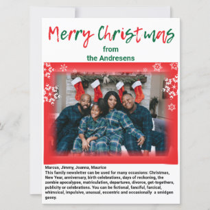 Cartes Pour Fêtes Annuelles Mise à jour de la famille Nouvelles 🎄 ✨ Photo de 