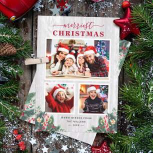 Cartes Pour Fêtes Annuelles Mistletoe à Birch Rustique Noël le plus joli 3 Pho