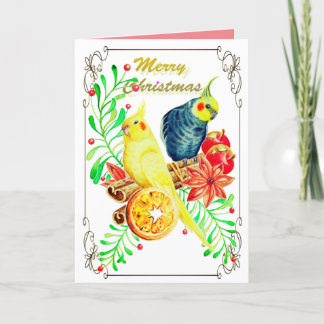 Cartes Pour Fêtes Annuelles Mistletoe à tête grise