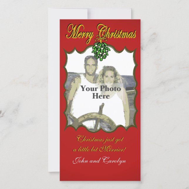 Cartes Pour Fêtes Annuelles Mistletoe de Noël (Devant)