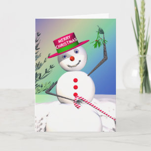 Cartes Pour Fêtes Annuelles Mistletoe de retenue des neiges