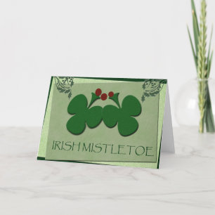 Cartes Pour Fêtes Annuelles Mistletoe irlandais - Montrez votre héritage irlan