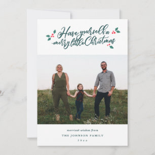 Cartes Pour Fêtes Annuelles Mistletoe Merry Little Christmas