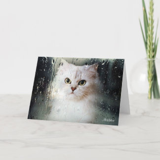 Cartes Pour Fêtes Annuelles Mistletoe the Silver Persian Blank Greeting