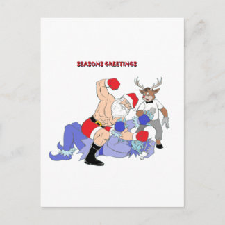 Cartes Pour Fêtes Annuelles MIXED MARTIAL ART Père Noël Vs Jack Frost