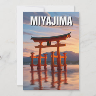 Cartes Pour Fêtes Annuelles Miyajima Flottant Torii Itsukushima Sanctuaire Voy