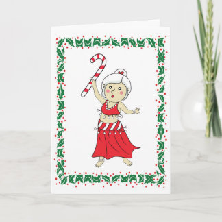 Cartes Pour Fêtes Annuelles Mme Claus de danse du ventre