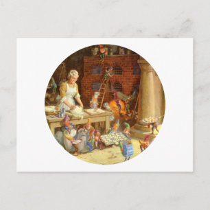 Cartes Pour Fêtes Annuelles Mme Claus et les elfes Cuisiniers de Noël