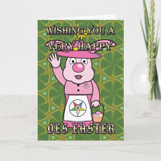 Cartes Pour Fêtes Annuelles Mme OES Lapin de Pâques (Devant)