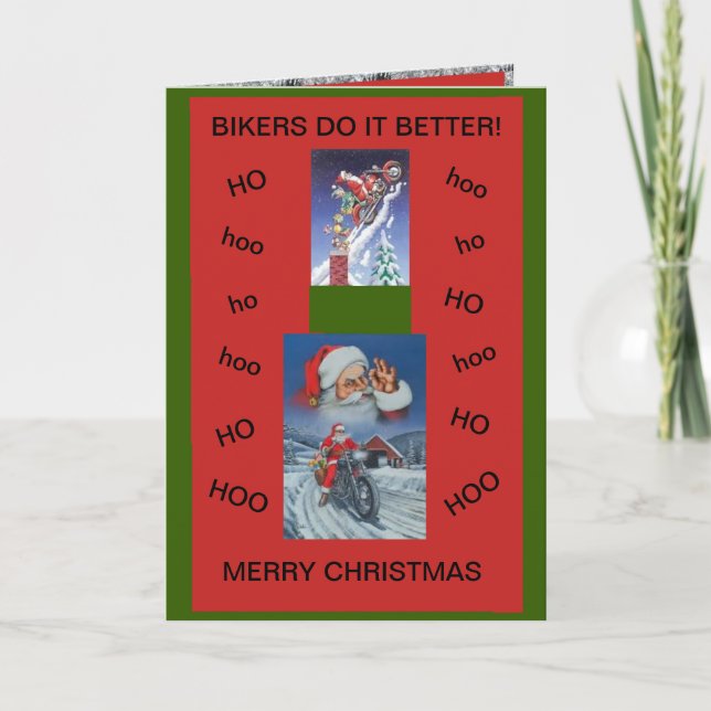 Cartes Pour Fêtes Annuelles Mocycle Christmas Card/Bikers do it better (Devant)