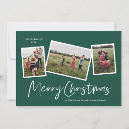 Cartes Pour Fêtes Annuelles Modern 3 Photo Collage Joyeux Noël