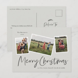 Cartes Pour Fêtes Annuelles Modern 3 Photo Collage Joyeux Noël