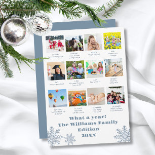Cartes Pour Fêtes Annuelles Modern Blue What An Review Photo Noël