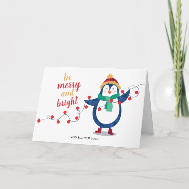 Cartes Pour Fêtes Annuelles Modern Business Logo Festive Christmas (Devant)