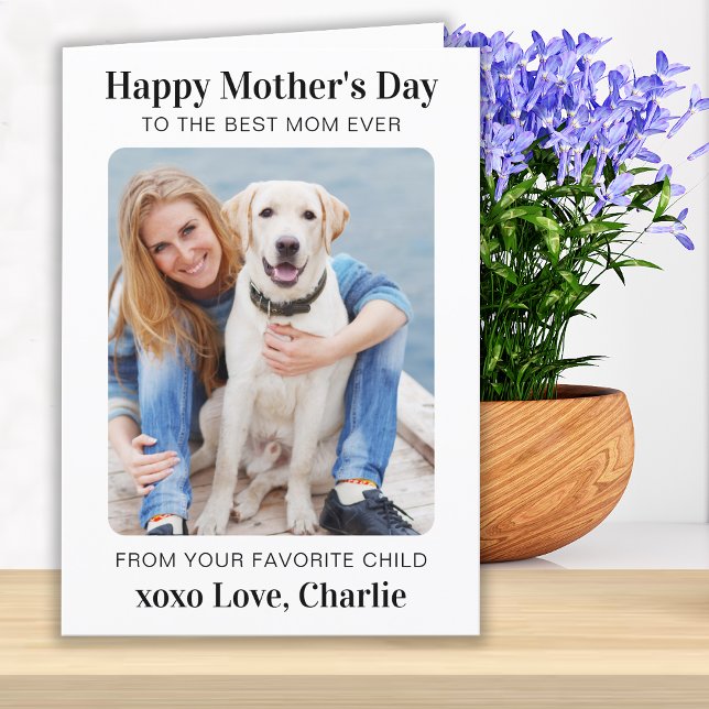 Cartes Pour Fêtes Annuelles Modern Chien Maman Personnalisé Animaux de compagn (Créateur téléchargé)