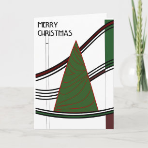 Cartes Pour Fêtes Annuelles Modern Christmas Tree Card