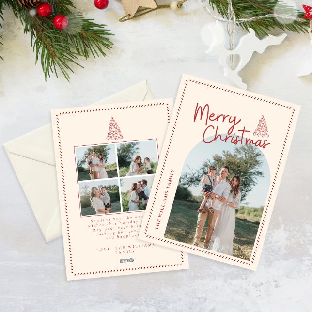 Cartes Pour Fêtes Annuelles Modern Classic Christmas Photo Elegant (Créateur téléchargé)