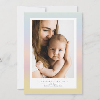 Cartes Pour Fêtes Annuelles Modern Easter Family Photo Card | Soft Pastels