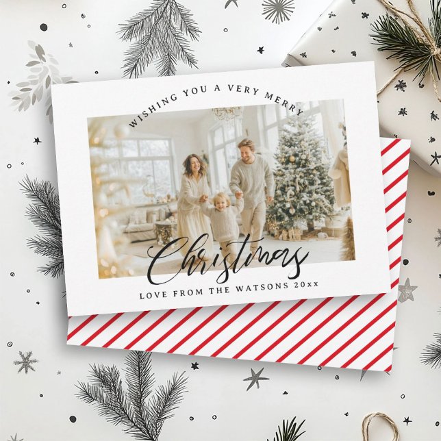Cartes Pour Fêtes Annuelles Modern Fresh Bright Family Photo Christmas (Créateur téléchargé)