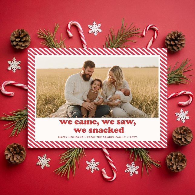 Cartes Pour Fêtes Annuelles Modern Fun Funny Family Kids Photo Christmas (Créateur téléchargé)