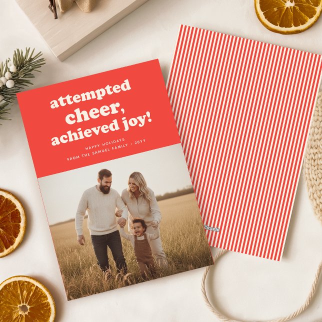 Cartes Pour Fêtes Annuelles Modern Humor Funny Family Kid Photo Christmas (Créateur téléchargé)
