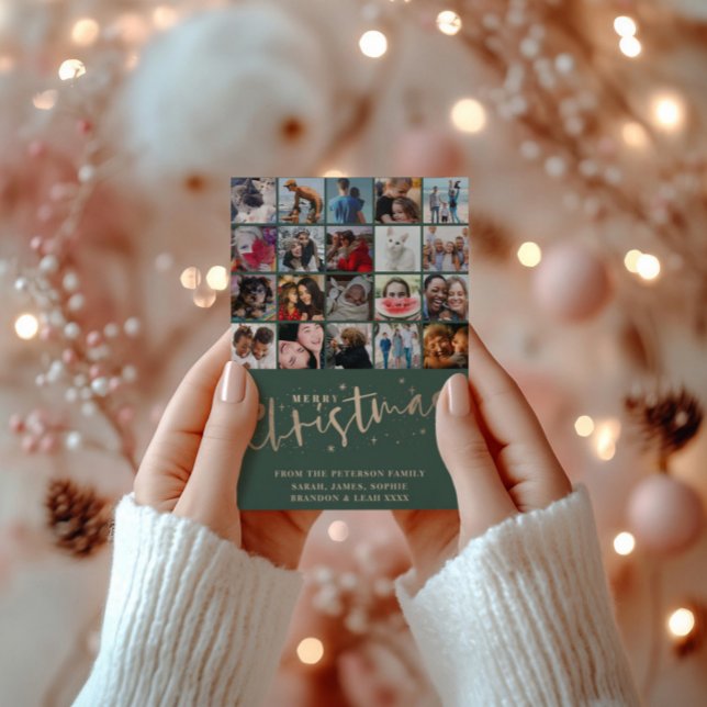 Cartes Pour Fêtes Annuelles Modern Joyeux Noël 20 photo collage Holiday Ca (Créateur téléchargé)