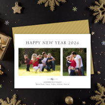 Modern Minimalist Photo Happy New Year