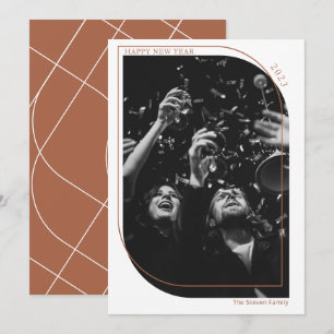 Cartes Pour Fêtes Annuelles Modern  new year overlay photo terracotta