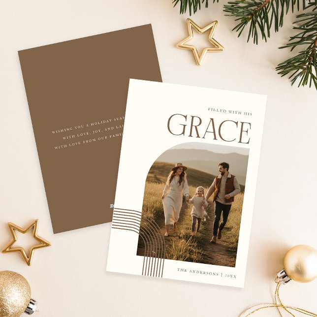Cartes Pour Fêtes Annuelles Modern Religious Christian Family Photo Christmas (Créateur téléchargé)