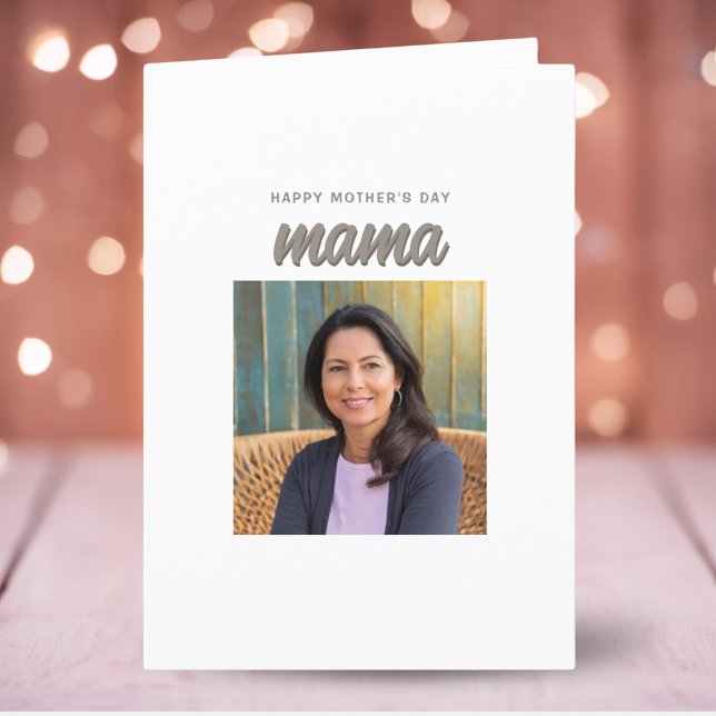 Cartes Pour Fêtes Annuelles Modern Simple Mama Enfants Photo Fête des mères (Créateur téléchargé)