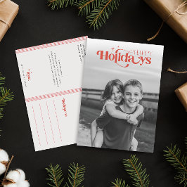 Cartes Pour Fêtes Annuelles Modern Stylish Script Happy Children Photo