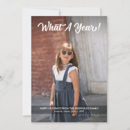 Cartes Pour Fêtes Annuelles Modern What An Custom Photo Holiday