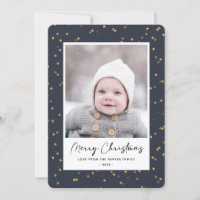 Moderne Blue Gold Star Bokeh Overlay Minimaliste