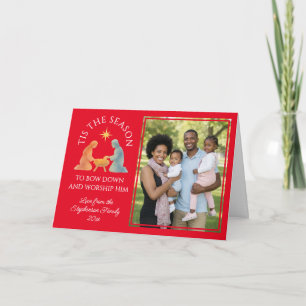 Cartes Pour Fêtes Annuelles Moderne C'EST LA SAISON Photo de famille Noël