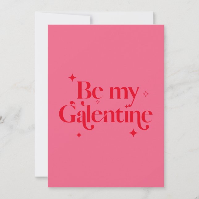 Cartes Pour Fêtes Annuelles Moderne Chic Rose Rouge Éperche Ami Galentine (Devant)