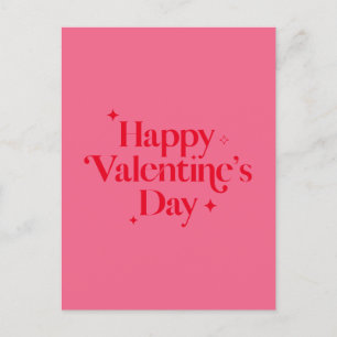 Cartes Pour Fêtes Annuelles Moderne Chic rose rouge étincelle Joyeux Valentine