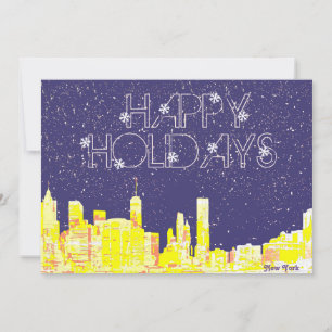 Cartes Pour Fêtes Annuelles Moderne élégante New York City Skyline