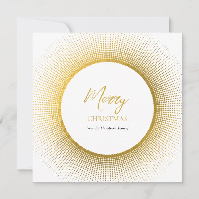 Cartes Pour Fêtes Annuelles Moderne et élégant Gold & White Christmas (Devant)
