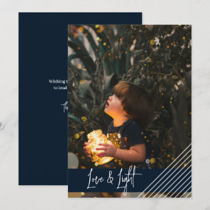 Cartes Pour Fêtes Annuelles Moderne et Simply Love et Light Hanoukka